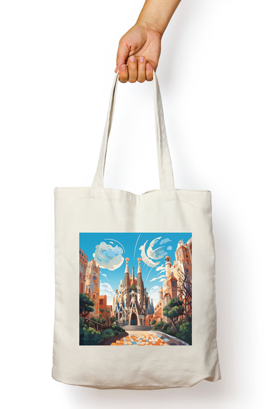“Barcelona Dreamscape” Tote Bag